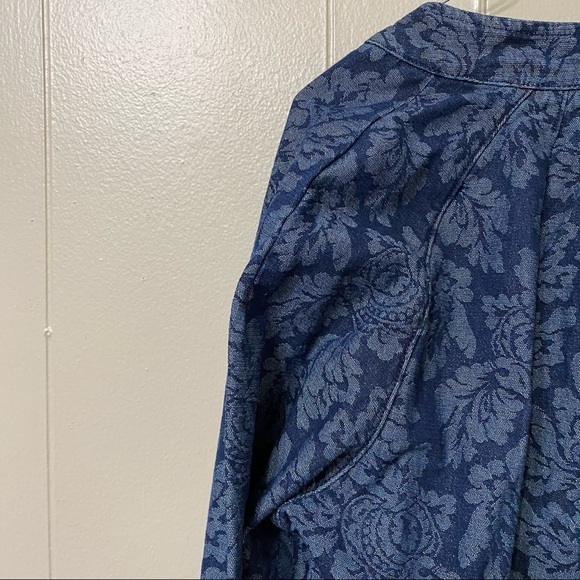 Venezia 14/16 Blue Floral Denim Snap Button Jacket - Picture 6 of 11